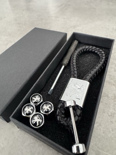 Peugeot luxury leather keyring - peugeot,