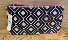 LOFT Pink Navy Blue Geometric