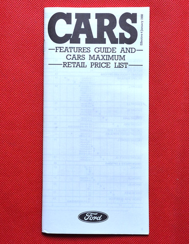 1988 ford page price list - 1988,