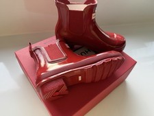 Brand New Hunter Women Short Boots Size 36 Red (Slightly Small)
