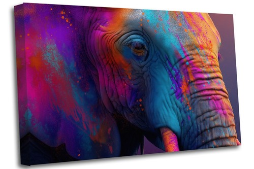 Colourful elephant abstract - colourful,