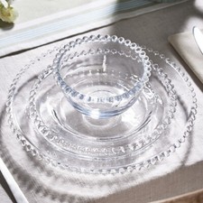 12 Piece Dinner Set Bella Perle Glass Plate Bowl Dining Glassware Crockery