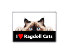 I Love Ragdoll Cats - Fridge Magnet - Large - Pet Cat Animals Gift Present