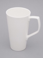 White china Latte mugs SET OF