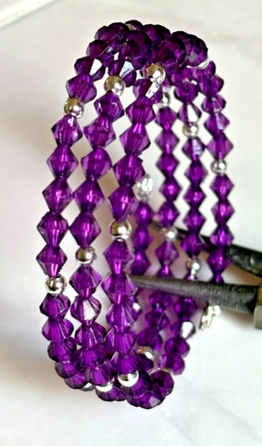 Coil purple coloured - 3, bicone