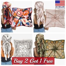 Large Silk Feel Satin Scarf