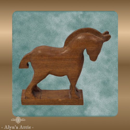 Vintage 1973 hand carved small - carved,