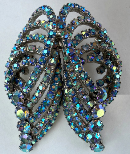 Vintage 60s brooch blue - brooch, aurora