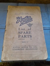 AUSTIN SEVEN LIST OF SPARE