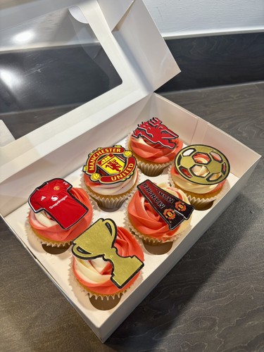 Football theme cupcake toppers - cupcake,