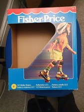 Fisher Price 1-2-3 Grow with Me Roller Skates Adjustable Kids Toy, 1984 Vintage