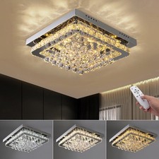 30W Crystal Chandelier Square LED Ceiling Lights Living Room Pendant Lamp