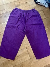 Eskandar Linen Cropped Wide