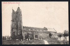 Postcard Castle Hedingham nr Halstead Essex village Church early view