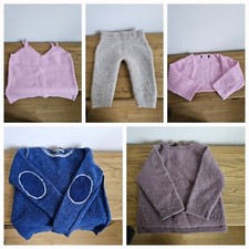 5x 100% Pure Cashmere Felted Kids Sweaters Pants Craft Bulk Wholesale Blue Pink 
