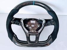  VW TRANSPORTER T6 CARBON FIBRE MULTIFUNCTION FLAT BOTTOM STEERING WHEEL 