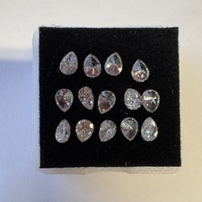 Pear Cut FVS Lab Grown Diamond Melee 0.39ct TCW 14 pcs