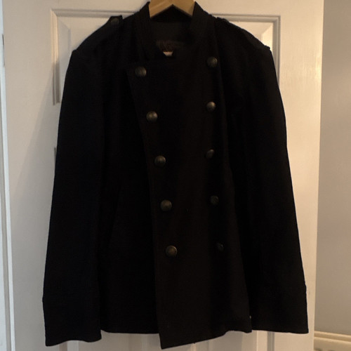 Nicole farhi black pea coat - black,