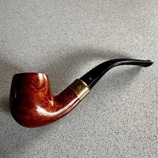 Hardcastle Special Selection Bent Briar Estate Pipe Brass Band England 1950s Vtg