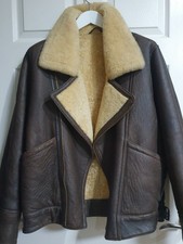 Paragon Men's Vintage Sheepskin Shearling Flying Bomber Jacket Size M