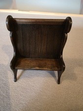Dolls House Miniature Handmade settle bench 1:12 scale