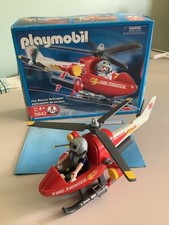 Playmobil 5842 Red Fire Rescue Helicopter  With Box