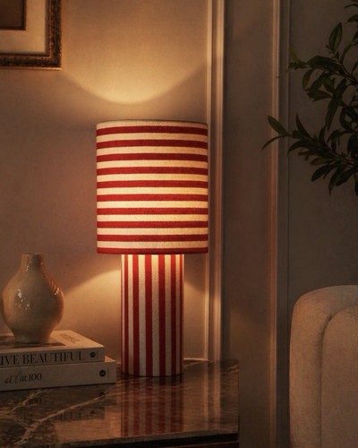 Beatrice striped table lamp - table,