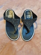 Ladies Black Sparkly FITFLOP Supercomff