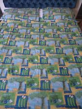 Double Duvet Cover 2 Pillowcases Rabbits Butterflies Cats Blue Green Yellow (B)
