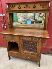 Arts and Crafts Period - Superb Antique Oak Mirror Backed Sideboard