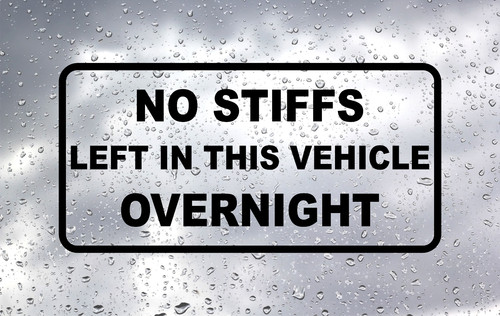 Stiffs left this - left, vehicle
