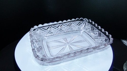 Vintage crystal rectangular - crystal,