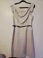 Black Halo Tan Linen Jackie O