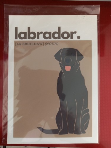 Black labrador dog print - labrador,