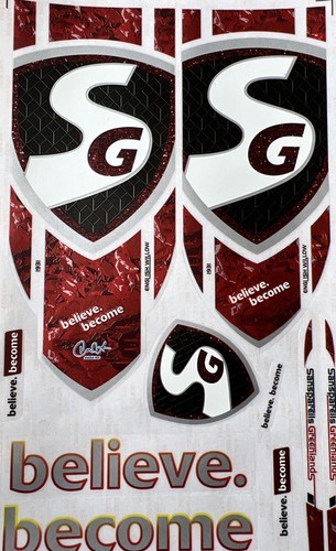 Cricket bat stickers red - bat,