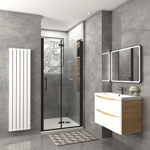 Aica matt black - black, frameless
