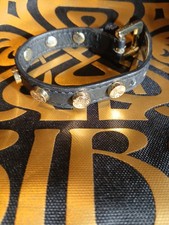 Biba Black Leather Gold Logo