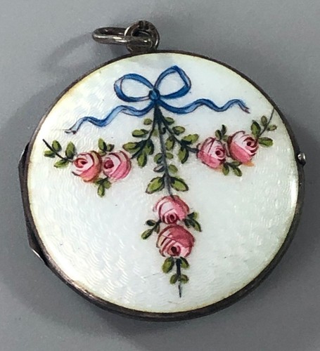 Art deco silver enamelled - art,