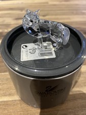 Swarovski Silver Crystal Wolf Boxed Rare & Retired Collectible Ornament