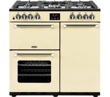 Belling Kensington 90DFT Range Cooker - Cream & Chrome 444444043 LPG CONVERTED