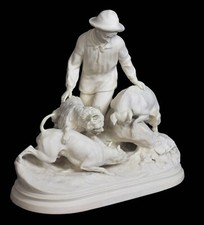 Parian ware figure group  |