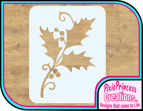 Christmas holly mylar - a,