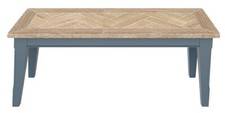 Blue & Parquet Oak Bookcase TV