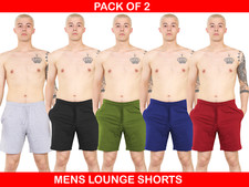 2 PACK MENS LOUNGE SHORTS
