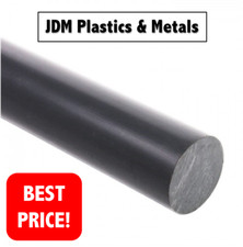 GREY PVC POLYMERISING VINYL CHLORIDE ROUND BAR/ROD / ALL DIAMETERS 6mm - 50mm