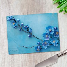 Japanese Blue Ao Flowers Glass