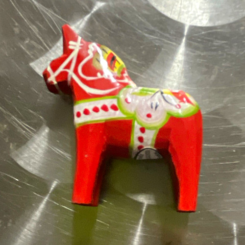 Mini red painted scandinavian - painted,