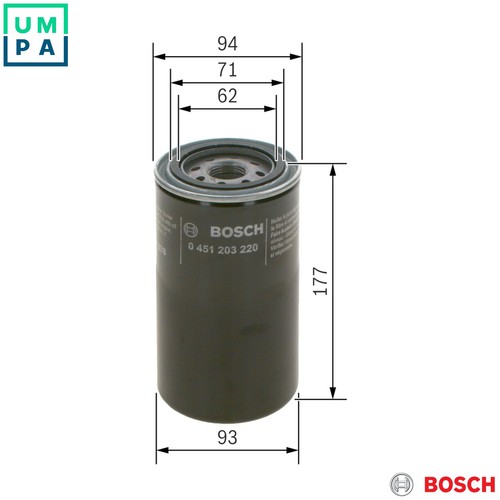 Oil filter 451 - 451, for