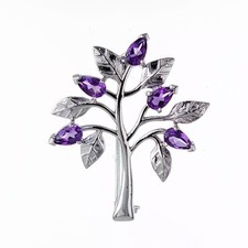 Sterling Silver Brooch Tree of