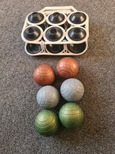 Six Vintage Vinyl Boules Set